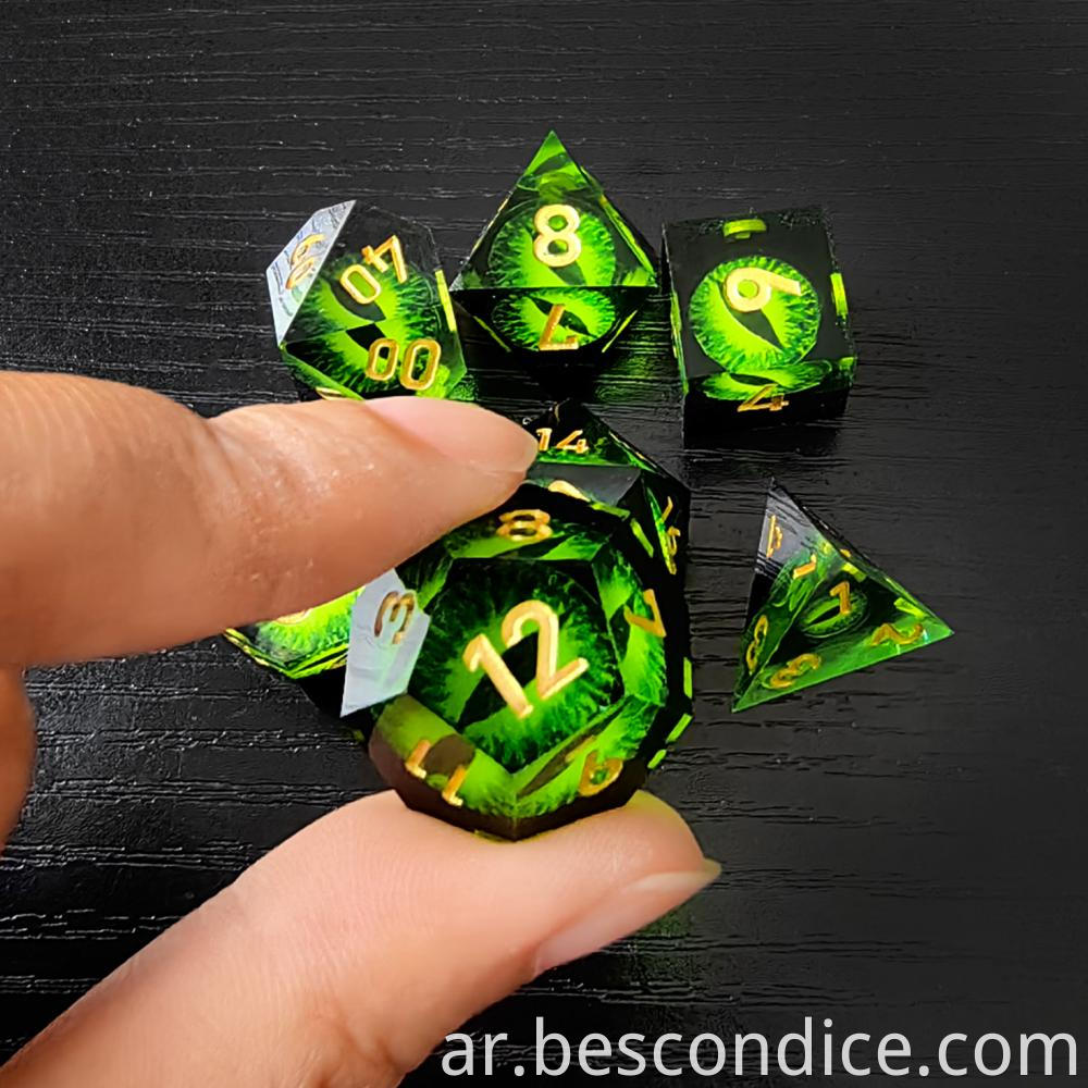 Beholder S Dragon Eye Sharp Edge Dice Handmade Resin D D Dice Set 6